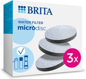 BRITA MicroDisc filters 3-Pack voor BRITA Waterfilterflessen en Waterfilterkaraffen - vermindert PFAS*, chloor, herbiciden, pesticiden en andere onzuiverheden met behoud van de belangrijkste mineralen