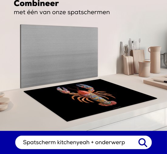 KitchenYeah® Protection plaque induction 71x52 cm - Cancer - coloré - abstrait - Protege plaque de cuisson - Couvre plaque induction - Protecteur d'induction - Cuisine