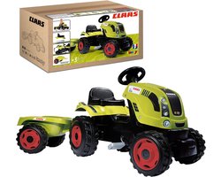 Smoby - Traptractor - Claas Farmer Xl Traktor + Aanhangwagen -