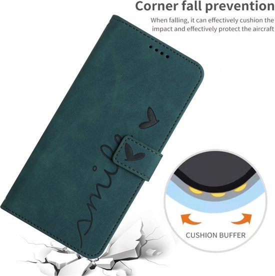Coverup Smile Book Case Convient pour Samsung Galaxy A05s - Vert