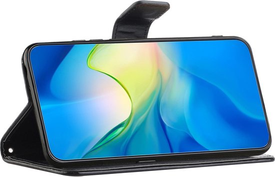 Coverup Fleurs et Papillons Book Case Adapté pour Samsung Galaxy A15 Case - Zwart