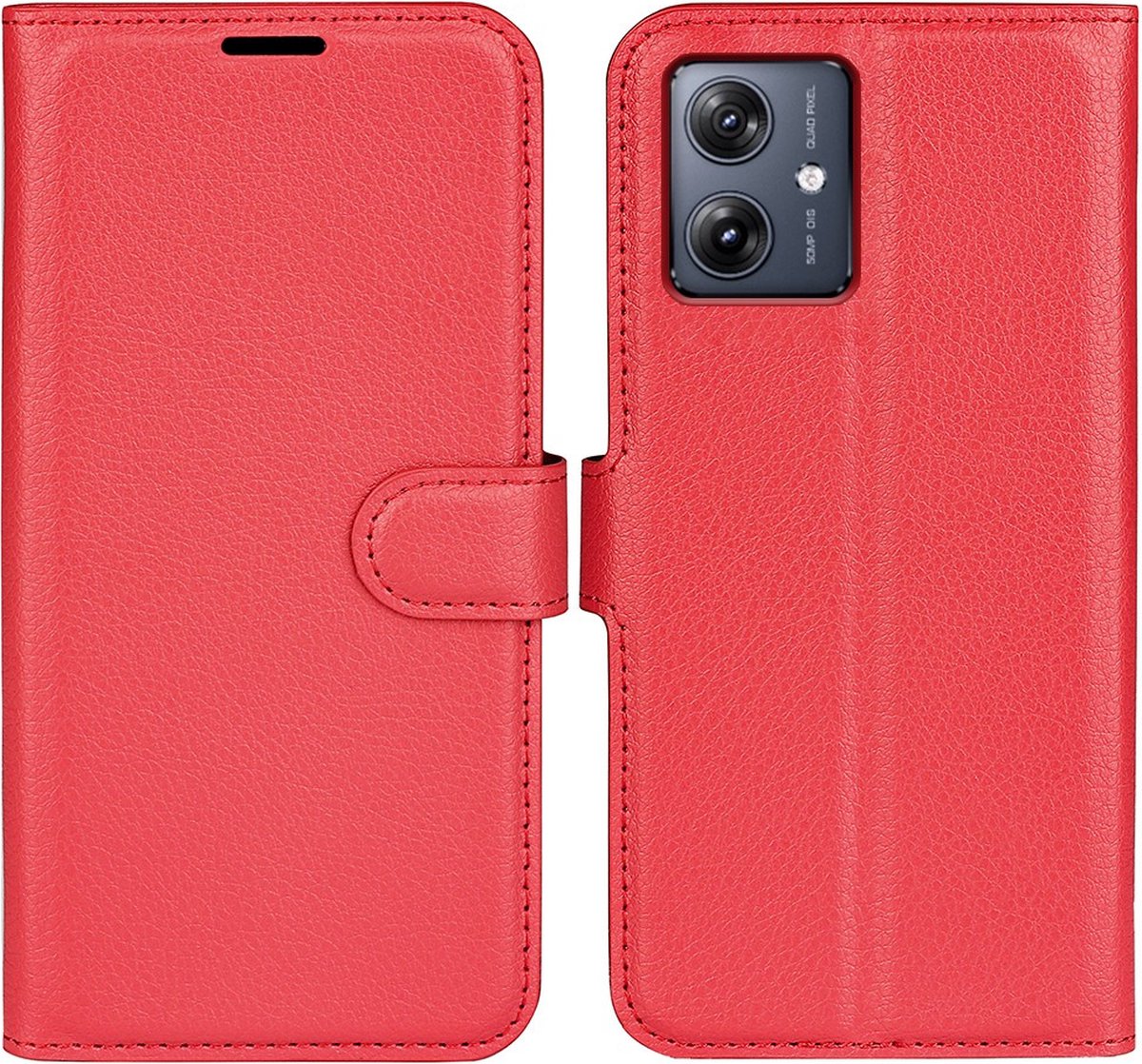 Coverup Hoesje - Geschikt voor Motorola Moto G54 Hoesje - Coverup Book Case - Rood