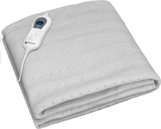 Elektrische Onderdeken - Massage deken - Electrische onderdeken - Elektrische onderdeken 1 persoons - 150 x 80 cm - Met Hoekelastieken - Wit