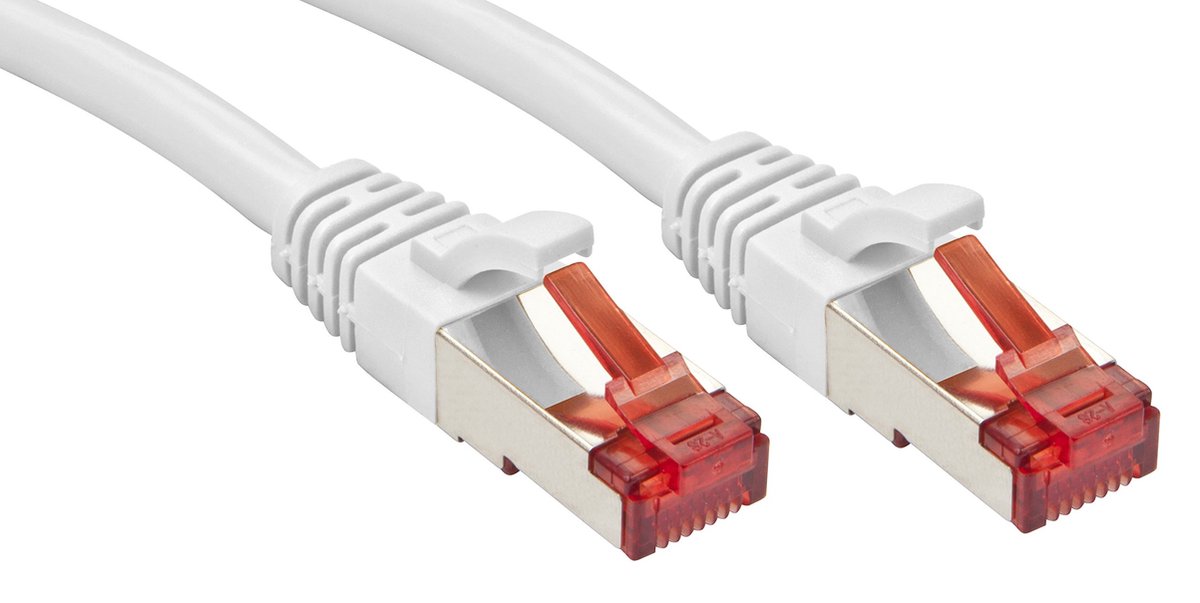 LINDY 47796 RJ45 Netwerkkabel, patchkabel CAT 6 S/FTP 5.00 m Wit 1 stuk(s)