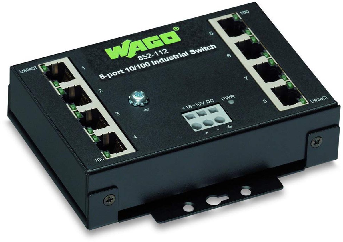 WAGO Industrial-ECO-Switch Industrial Ethernet Switch 8 poorten