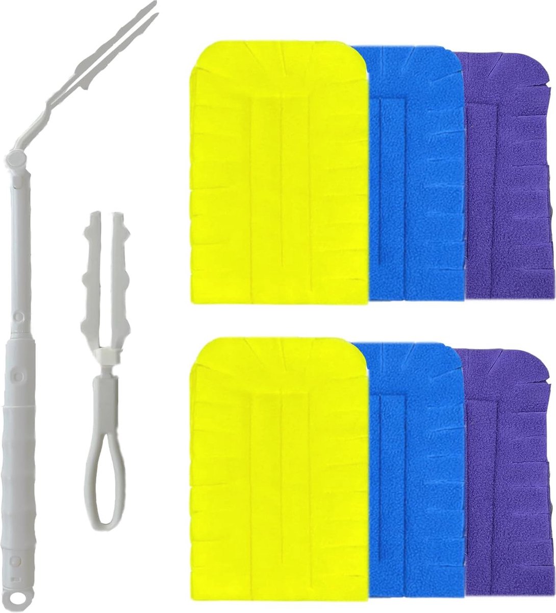 Goedkoopste Fleece Duster Navullingen met Handgrepen voor Stofreiniger - Herbruikbare Stofdoeken voor Meubel- en Plafondventilatorreiniging