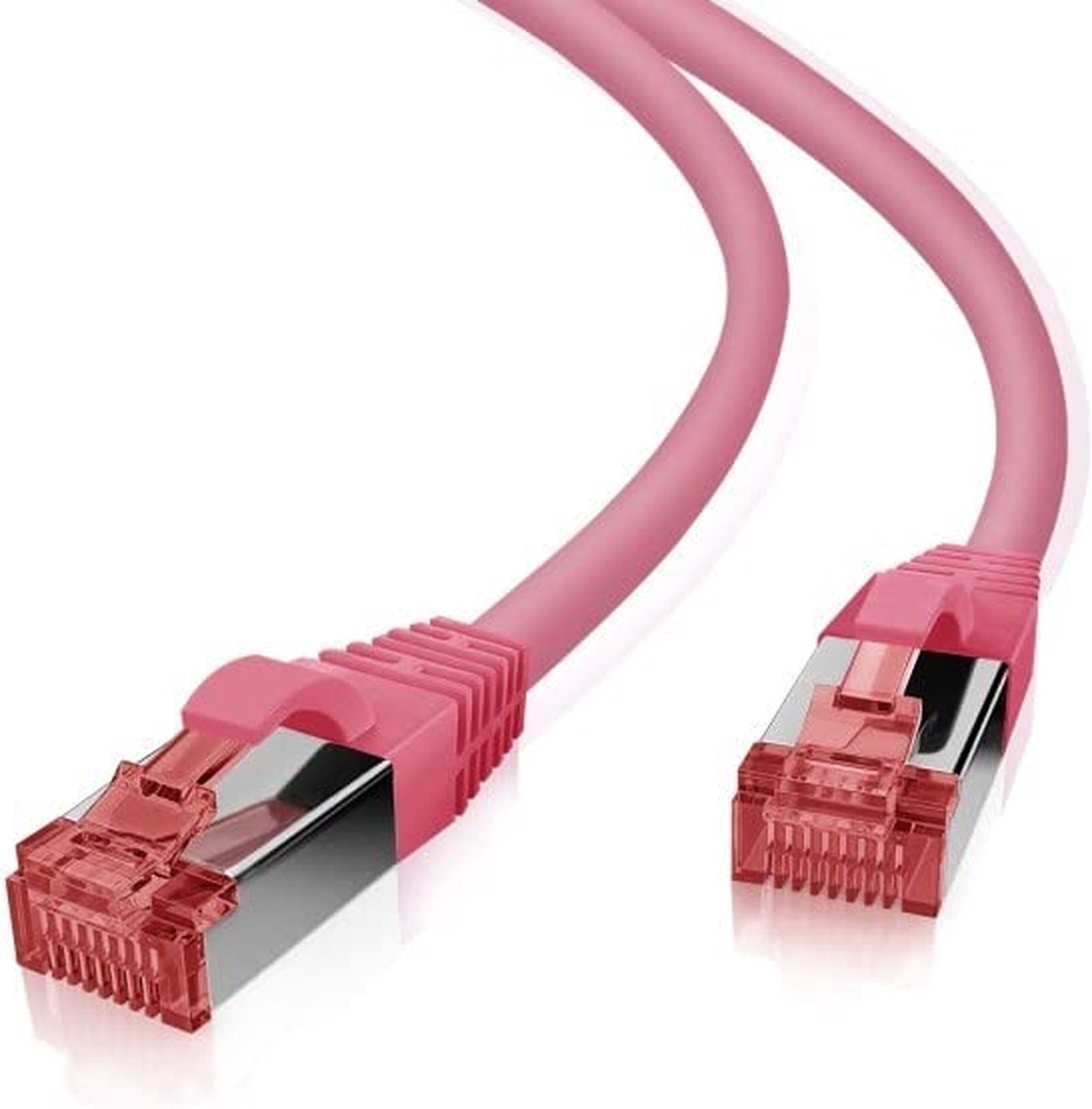 Ultra slim Patchkabel S/FTP Cat 6A Magenta 3 M - Netwerkkabel - Computerkabel - Kabel