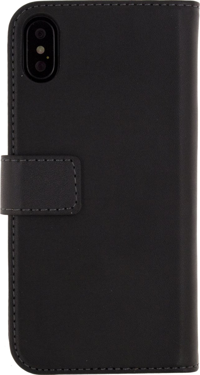 Mobilize Telefoonhoesje geschikt voor Apple iPhone XS Hoesje | Mobilize Classic Wallet Bookcase Portemonnee | Pasjeshouder voor 2 Pasjes | Telefoonhoesje voor Pinpas / OV Kaart / Rijbewijs - Zwart
