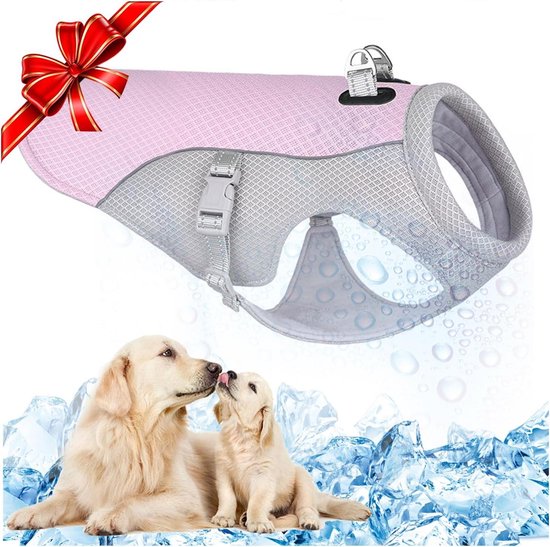 Lichtgewicht Koelvest Voor Honden – Ademend En UV-beschermend T-shirt Met Reflecterende Strips, Ideaal Voor Zomer En Lente Voor Kleine En Middelgrote Honden