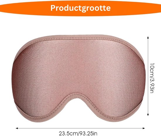 DailySupplies® Eye Mask Sleep - Masque de nuit pour femmes et hommes - Extra doux - Or rose