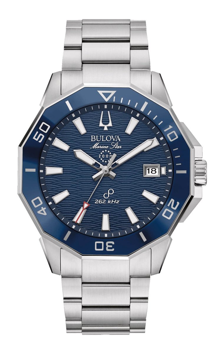 Bulova Marine Star C Series HPQ Precisionist 96B433 Horloge - Staal - Zilverkleurig - Ø 43 mm