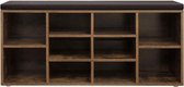 MIRA Home - Schoenbank - Schoenenrek met 10 vakken - Vintage - Hout - ‎104x30x48