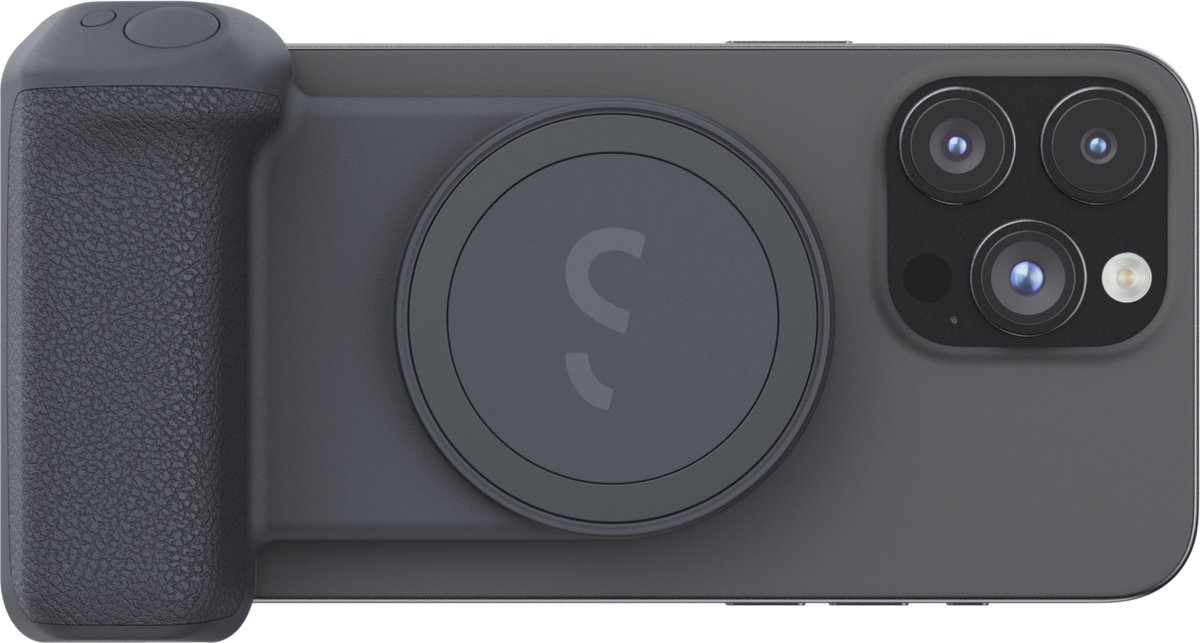 Shiftcam SnapGrip Pro – Ergonomisch en ultradraagbaar ontwerp – Magnetisch montagesysteem voor eenvoudige installatie – 5000mAh Powerbank met 15W draadloze oplaaduitgang - Zwart