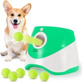 Lanceur de balle professionnel - Automatique - Jouet pour chien - Rechargeable - Jouets pour Chiens - Incl. 6 balles - 3 distances de lancer - Vert