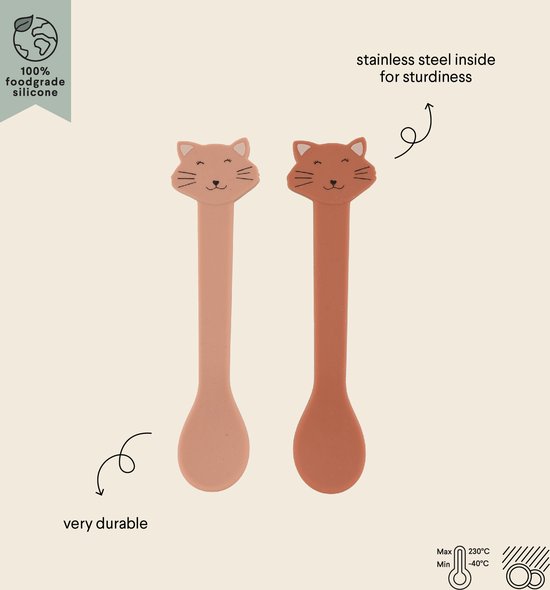 Trixie Silicone spoon 2-pack - Mrs. Cat van Trixie — afbeelding 2