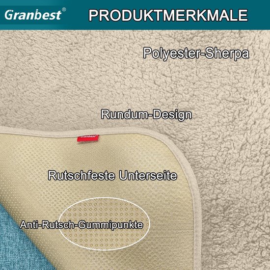 Bankhoes, superzacht, dik, antislip, grote bank, kussenhoes voor huisdieren (3-zits, beige)