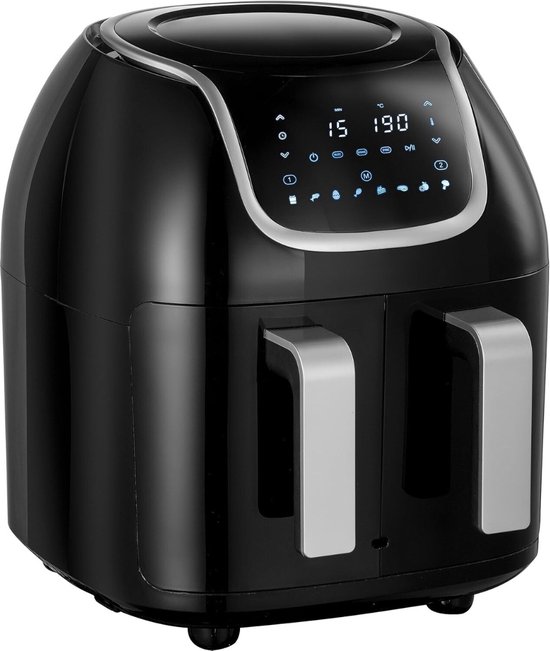 Dubbele Airfryer 8,5L 1800W Zwart Dual Mand - Dubbele - €234,95