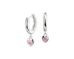 Yep! klapoorringen hart zirkonia - 10.5 mm - Zilver