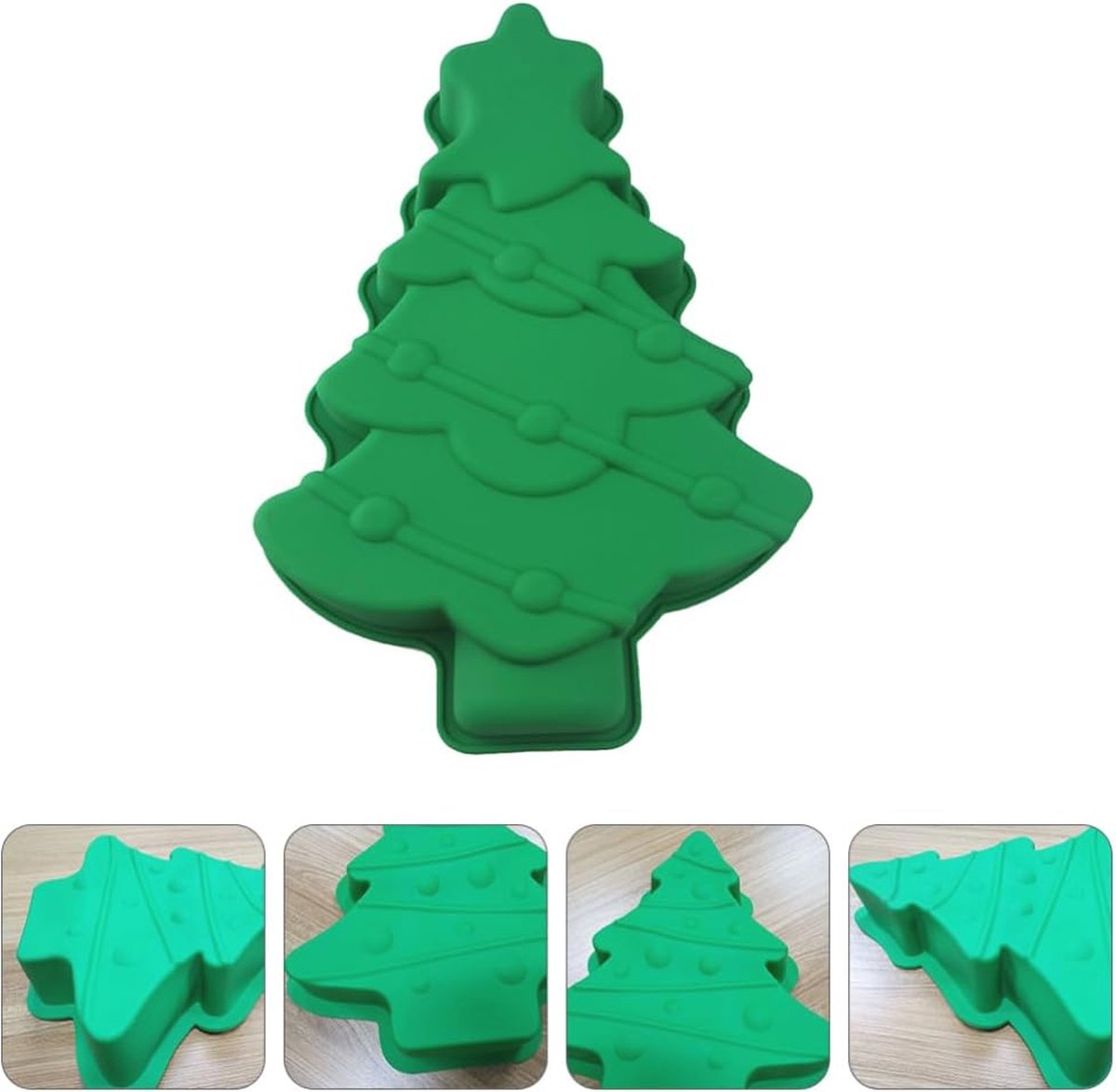3D Kerstboom Cakevorm - Siliconen Non-Stick Bakvorm voor Feestdagen