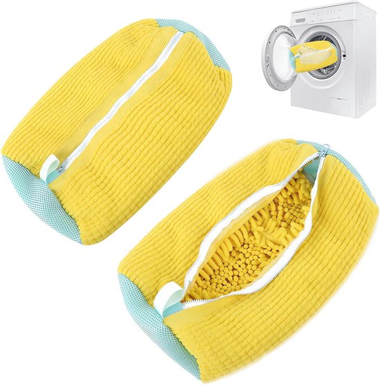 2 Stuks Wasnetten voor Wasmachine, 40 x 50 cm Wasnet met Trekkoord Herbruikbaar Mesh Waszakken Waszak Wasmachine voor Babykleding Beha Ondergoed Sokken Blouse