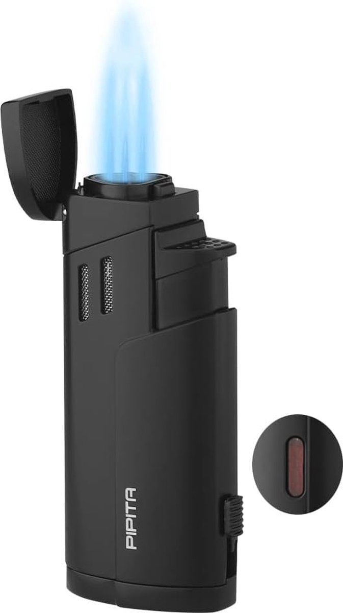 Goedkoopste Winddichte Triple Jet Flame Butaan Torch Aansteker met Punch en Kleurverandering