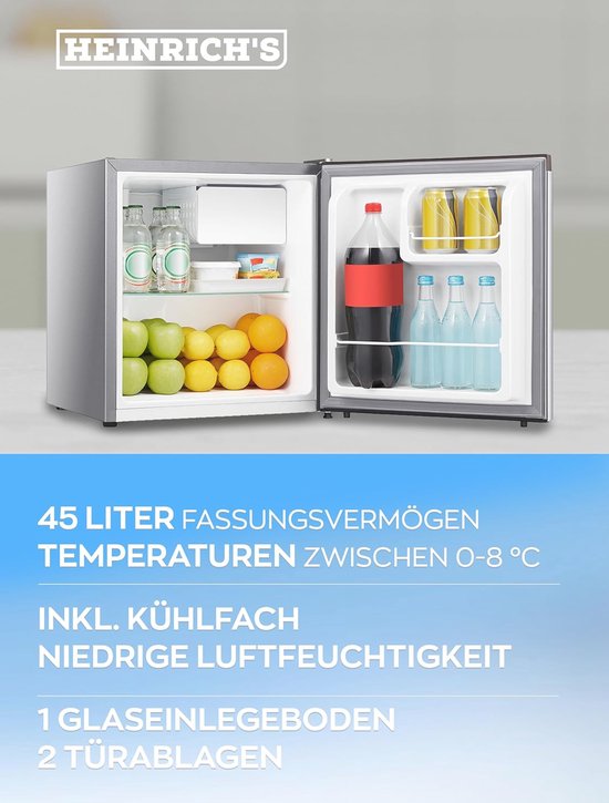 Compacte 45L Mini-koelkast met Vriesvak - Stil en Energiezuinig voor Thuis, Kantoor en Camping — afbeelding 4