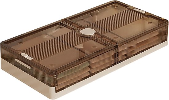 YheenLf Opbergdoos voor onder het bed met deksel, opvouwbare kledingorganizer met versterkte handgrepen voor deken, lakens, kleding, schoenen, grijs, 3-pack, 60 x 30 x 15 cm