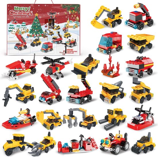 HOGOKIDS Adventskalender 2025, peperkoekhuis, mini-bouwspeelgoed met verlichting, 24 dagen aftellen naar Kerstmis, 3 stijlen, kerstdorp, klembouwstenen, cadeau voor volwassenen, kinderen, meisjes