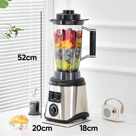 Currentgoodz - 3 in 1 Krachtige Blender - Smoothie Maker - Blender Mixer - Voedsel Processor - 9500W - Mixer - Blender van Currentgoodz — afbeelding 5