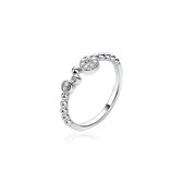 Zinzi Jewels 925 Sterling Zilveren Ring  (Maat: 58) - Zilver