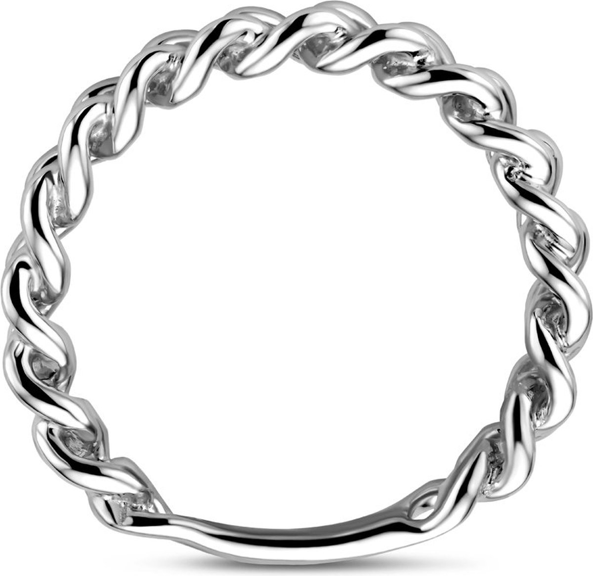 Gerhodineerd Zilver Ring Schakel 1338422