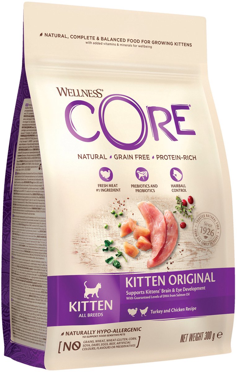 Wellness Core Grain Free Kitten Kalkoen - Kattenvoer - 300 g