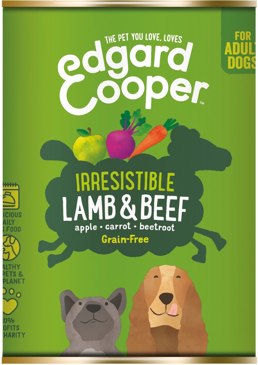 Edgard&Cooper Blik Vers Vlees Hondenvoer Lam - Rund 400 gr