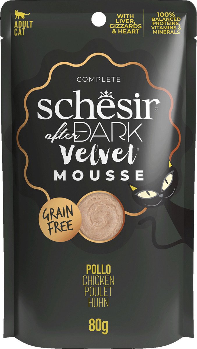Schesir Schesir After Dark Velvet 80 g - Kattenvoer - Kip