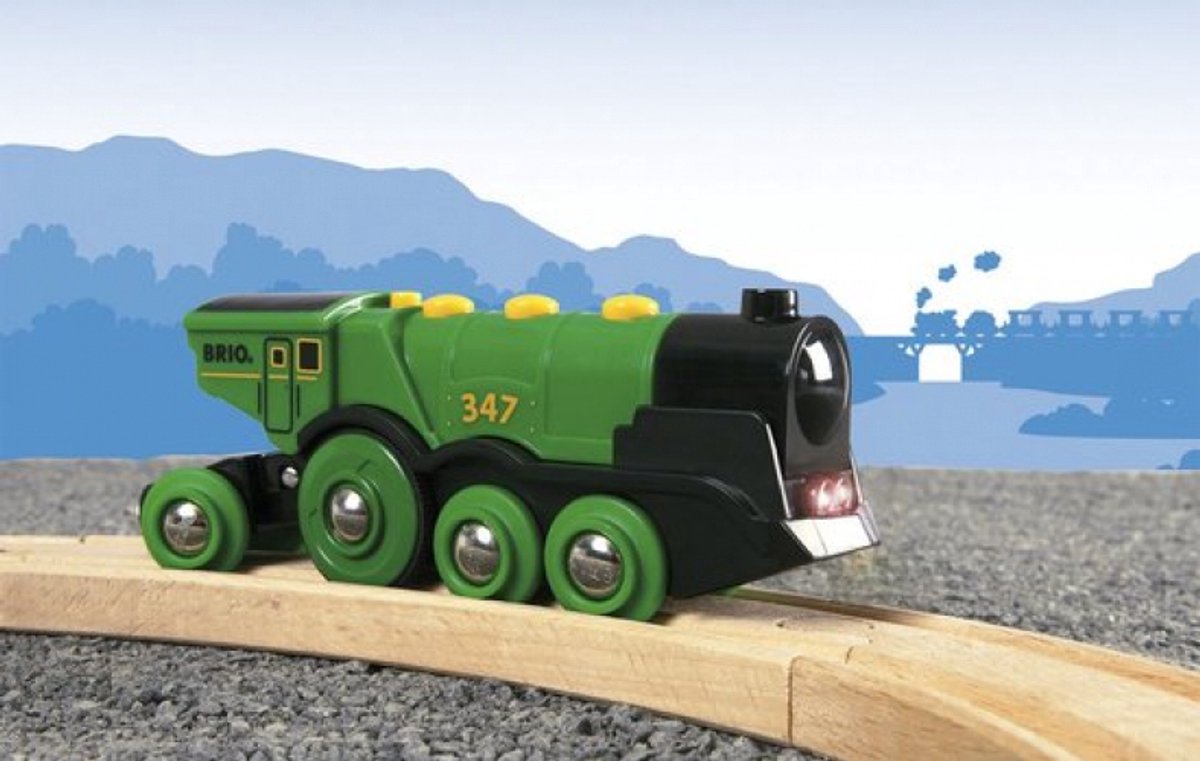 BRIO Groene Locomotief Op Batterijen - 33593 - Speelgoedvoertuig — afbeelding 10