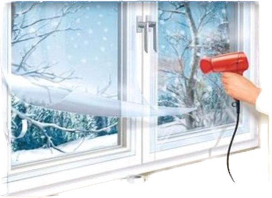 Film isolant pour fenêtre Thermo Cover - Film isolant pour fenêtre transparent non adhésif - 1,70 m x 1,5 m Film pour fenêtre