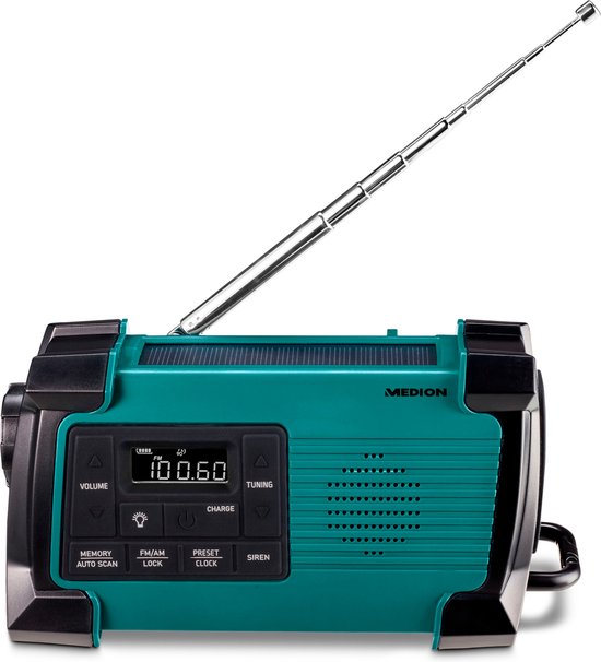 Radio Solaire De Survie Avec Dynamo – AM/FM/NOAA, Lampe Torche, Powerbank 2000mAh, SOS, Pour Camping & Urgence