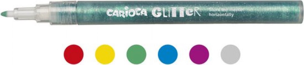 Carioca 42190 markeerstift 6 stuk(s) Blauw, Groen, Grijs, Paars, Rood, Geel