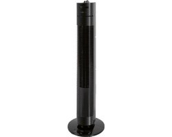 Clatronic TVL 3770 torenventilator zwart, 78 cm, 75° zwenkfunctie, 3 snelheden, stille ventilator, 120 min timer