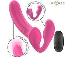 INTENSE - AMY DUBBELE VIBRATOR 20 CM ROZE AFSTANDSBEDIENING | VIBRATOR | VIBRATOR VOOR VROUWEN | SEKSSPEELTJES VOOR VROUWEN | SEX TOYS VOOR VROUWEN | SEKSSPEELTJES VOOR VROUWEN | SEX TOYS VOOR VROUWEN