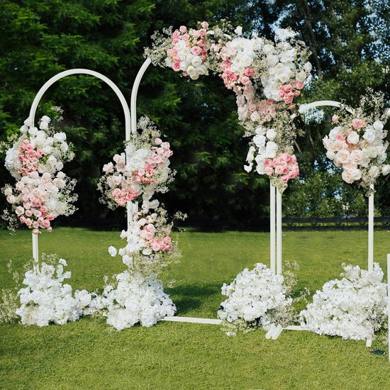 Arc de mariage en métal élégant, cadre d'écran doré pour décoration de