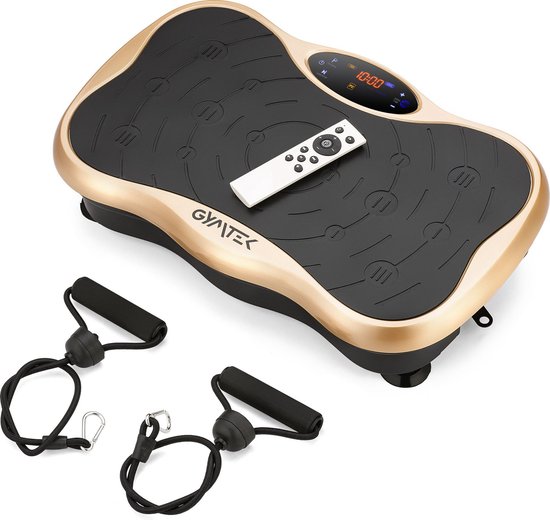 Foto: Rockerz trilplaat deluxe trilplaat fitness powerplate inclusief weerstandsbanden en handvatten 5 trainingsprogrammas 99 snelheidniveaus met bluetooth muziek kleur zwart
