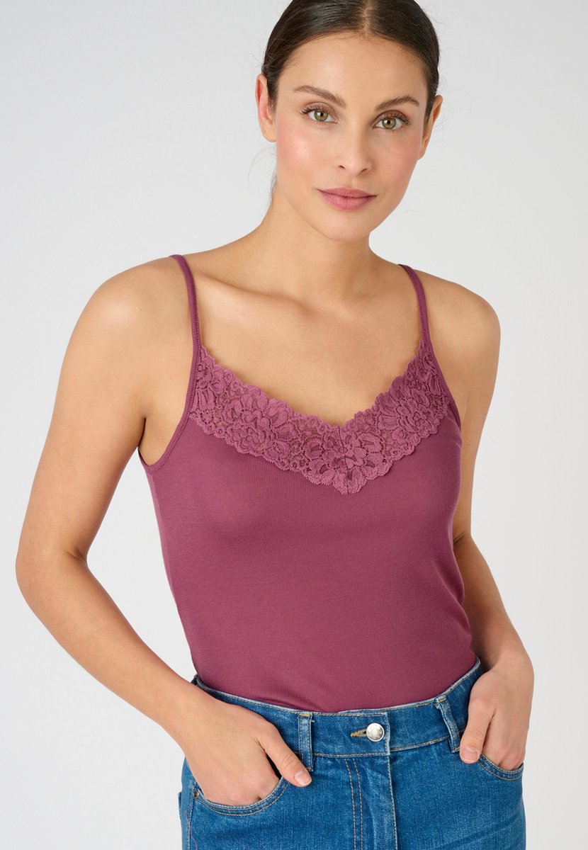 Damart - Hemdje Thermolactyl, zijdezacht - Dames - Roze - 54-56 (XXL)