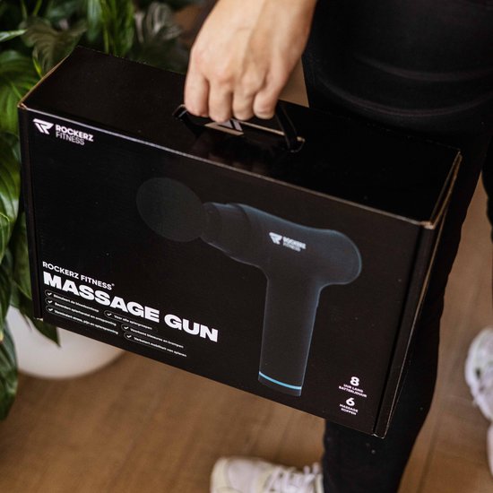 Rockerz Massage Gun - Massage gun professioneel - Massage pistool - 6 opzetstukken - 30 snelheden - Inclusief koffer - Krachtig - Draadloos