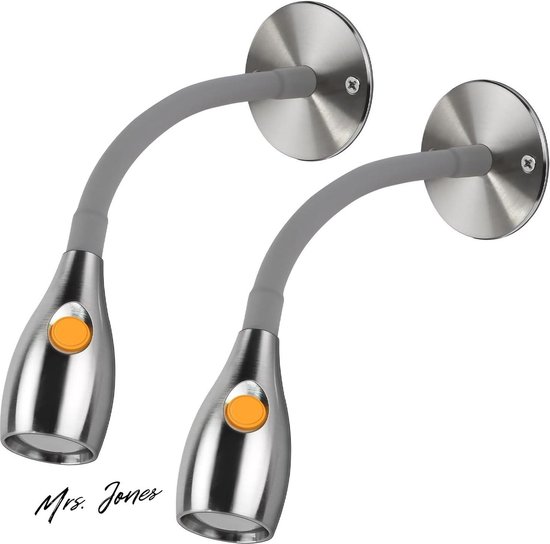 Dimbaar leeslampje 12V 4000K rood licht voor het bed - zwanenhals LED Dimbaar leeslampje 12V 4000K rood licht voor het bed - zwanenhals LED