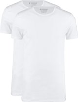 Garage 0221- Bio-Cotton Bodyfit 2-pack T-shirt ronde hals korte mouw wit 3XL 95% organisch katoen 5% elastan