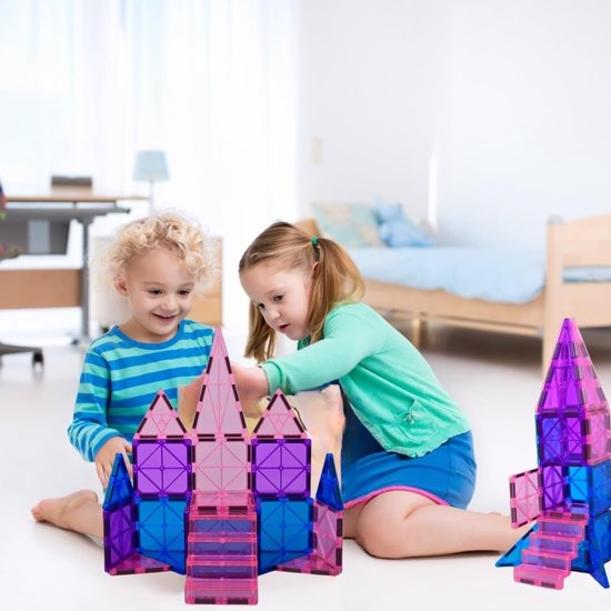 Equivera Magnetische Knikkerbaan - Magnetische Knikkerbaan - Magnetische Bouwstenen - Magnetisch Speelgoed - Educatief Speelgoed - Constructie Speelgoed - Montessori Speelgoed
