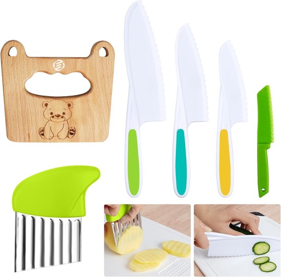 Couteaux enfants Equivera - Couteaux enfants - Set de couteaux enfants - Couteaux de cuisine Kinder - Couteaux de cuisine Enfants - Couverts pour enfants