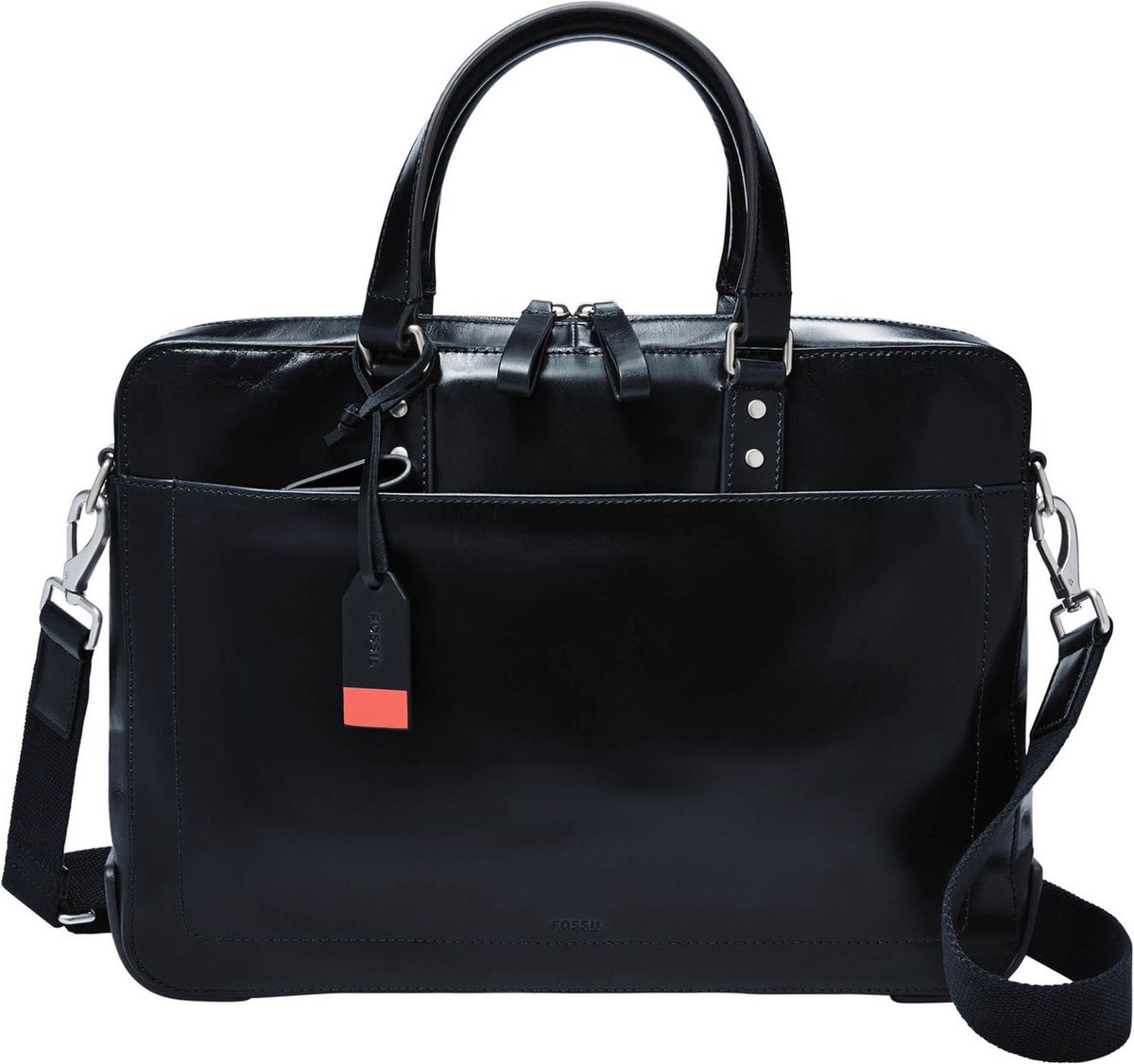 FOSSIL Afzonderlijke gevallen Schoudertas met laptopvak Defender Briefbag Midnight Navy Blauw