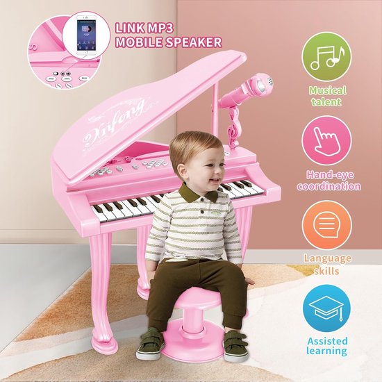 Enfants multifonction mini piano jouet 25 touches chant microphone clavier élect Enfants multifonction mini piano jouet 25 touches chant microphone clavier élect